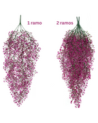 Flores dichondras colgantes