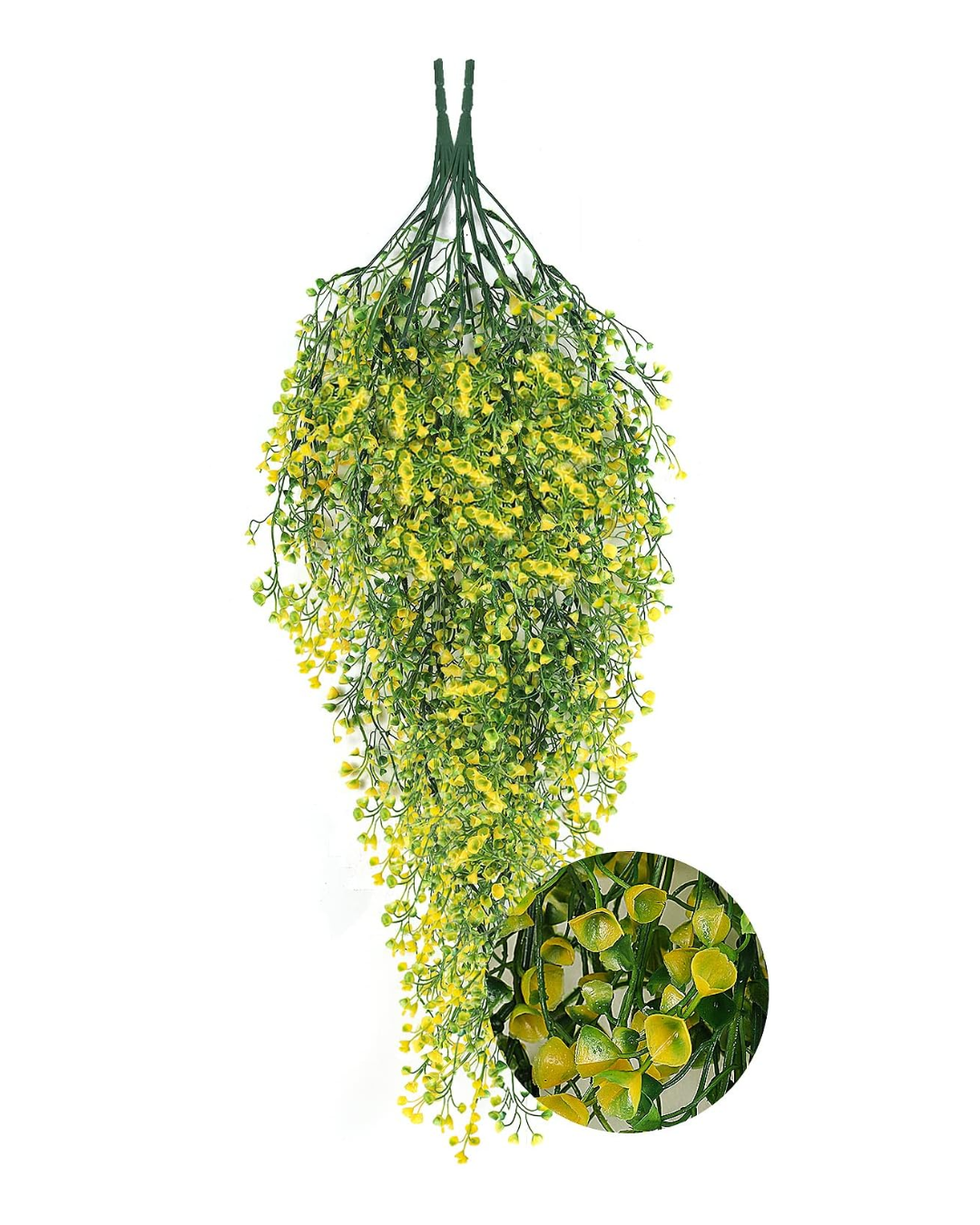 Flores dichondras colgantes