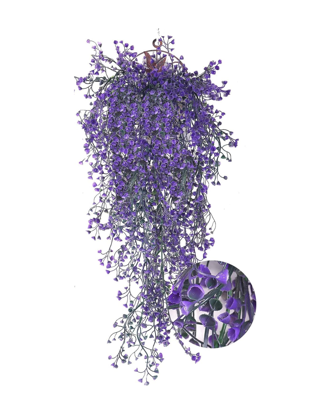 Flores dichondras colgantes