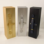 Caja tipo maletín para botellas