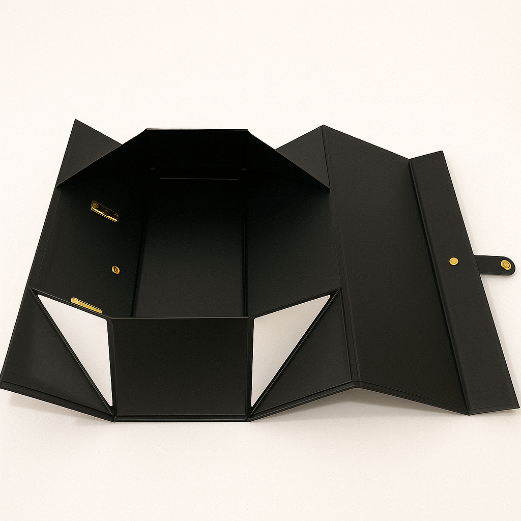 Caja tipo maletín para botellas