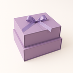 Caja de regalo con lazo desplegable