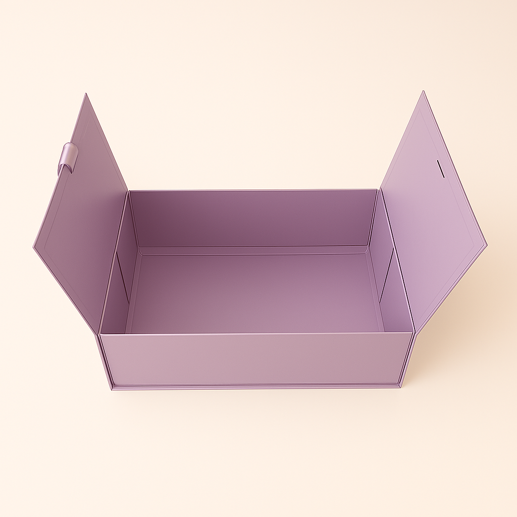 Caja de regalo con lazo desplegable