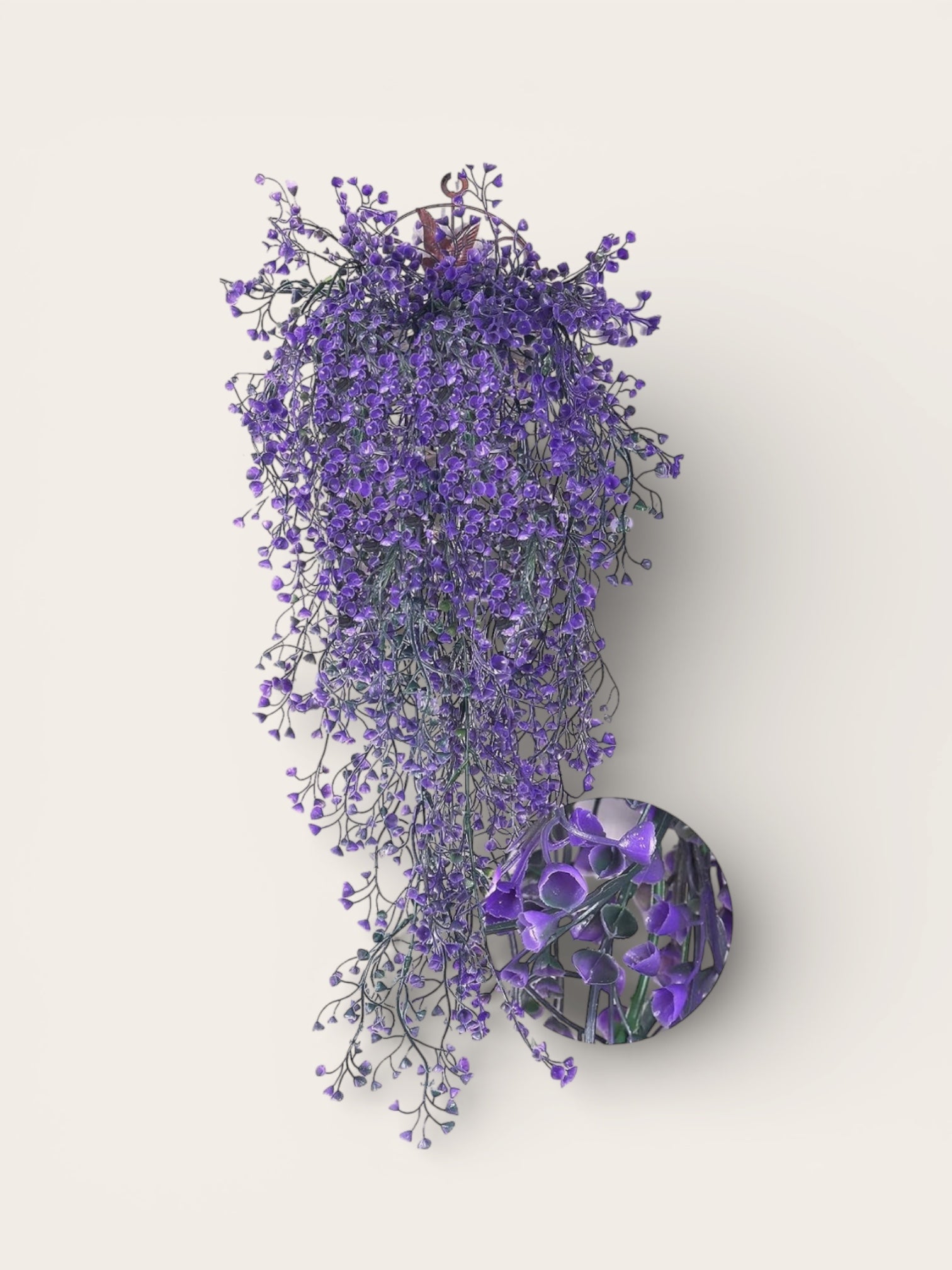 Flores dichondras colgantes