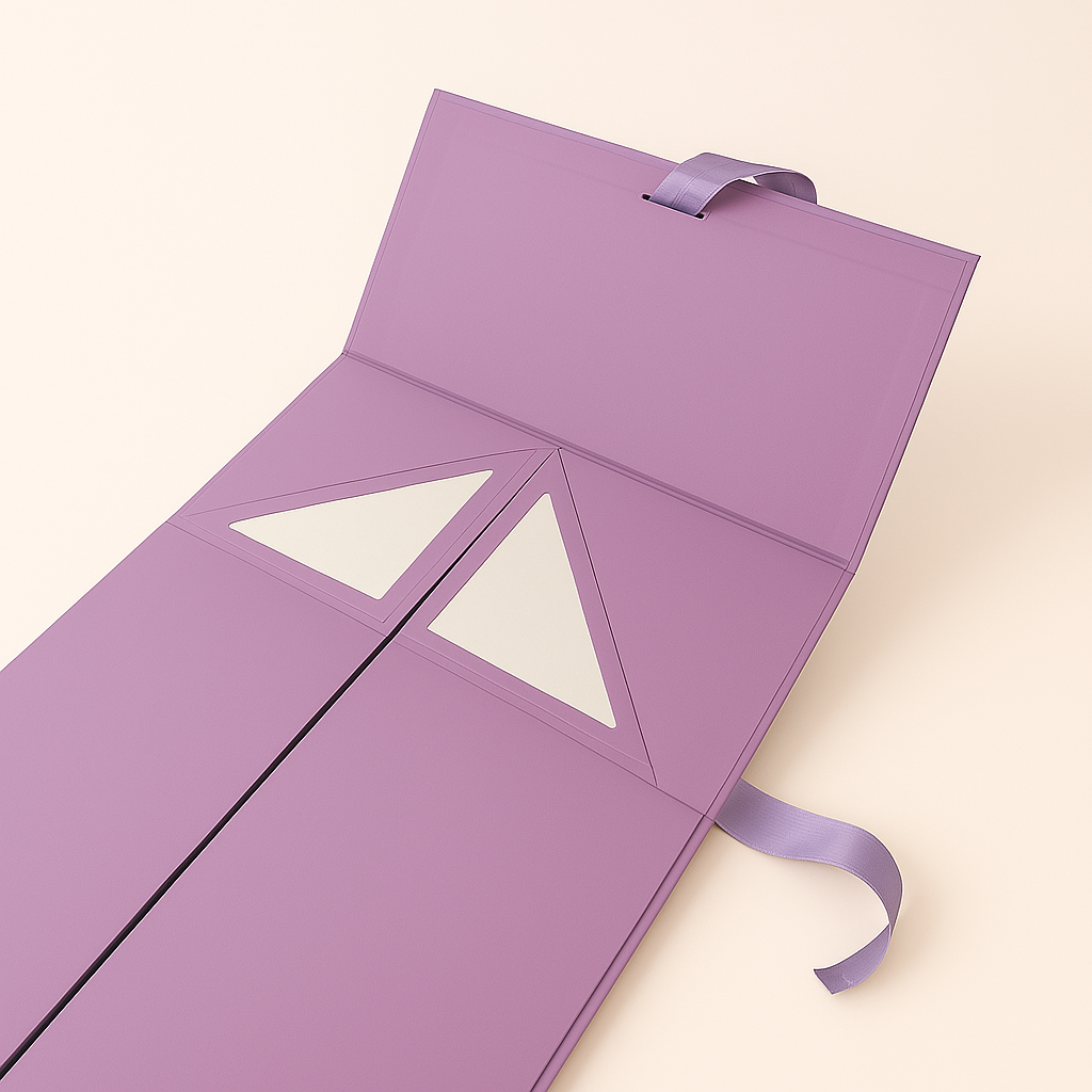 Caja de regalo con lazo desplegable