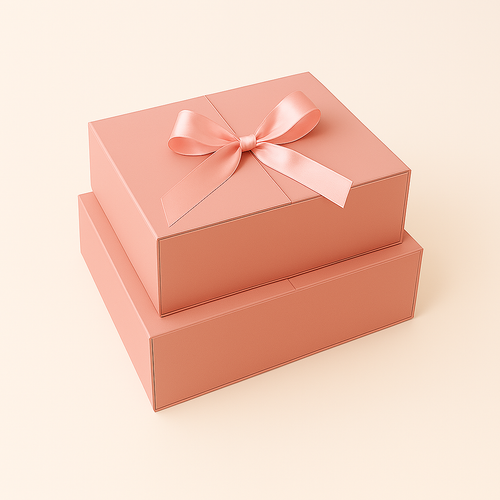 Caja de regalo con lazo desplegable