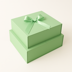 Caja de regalo con lazo desplegable