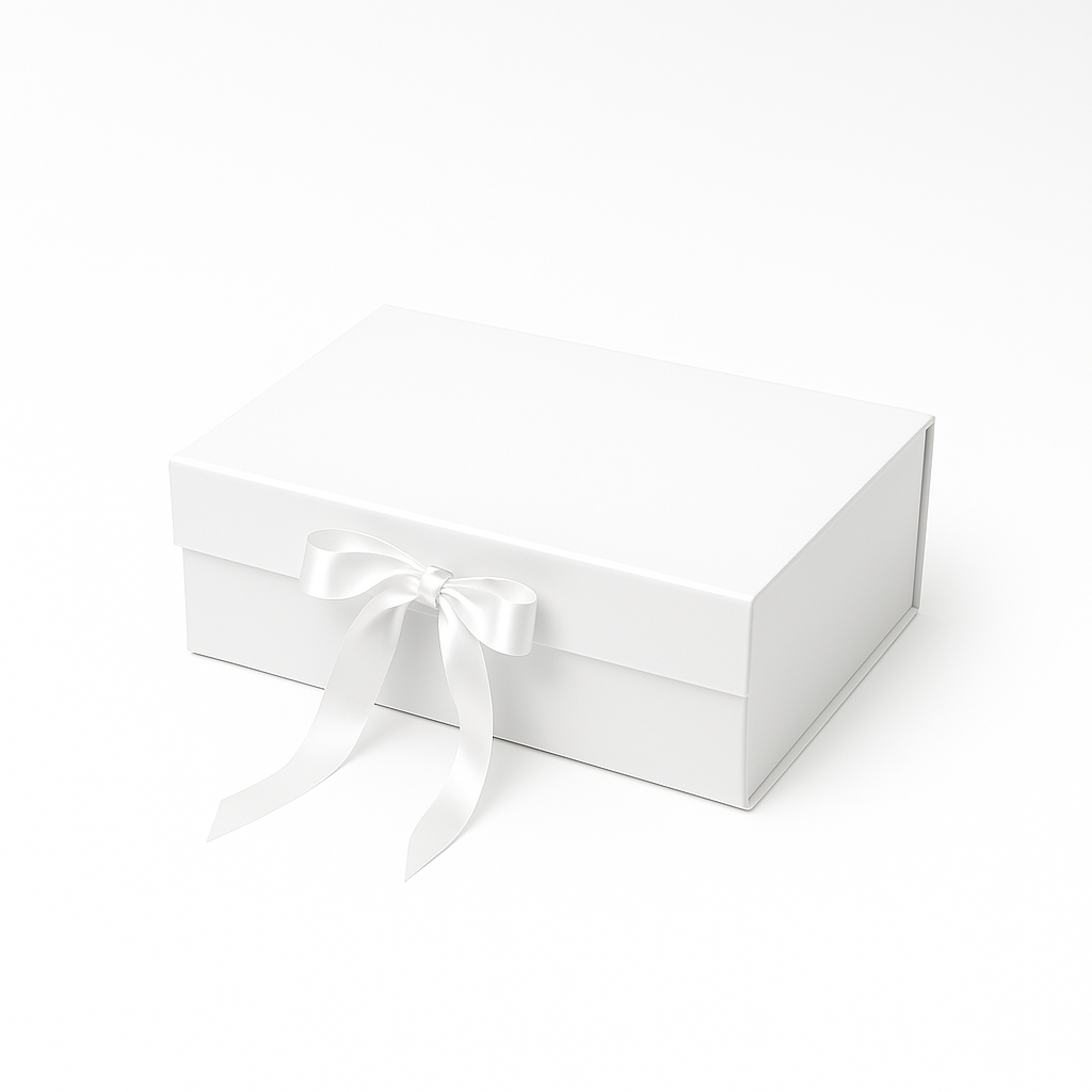 Caja de regalo imantada con lazo