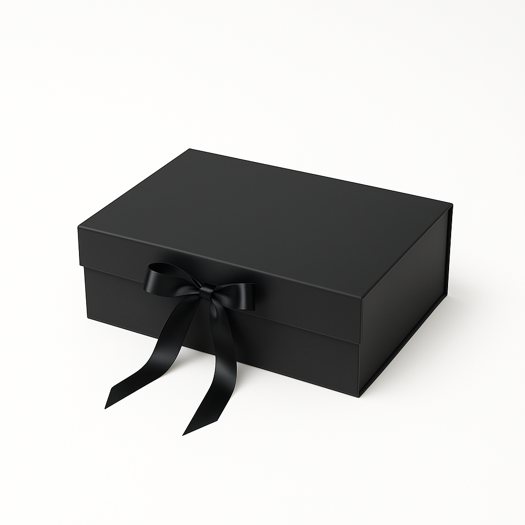 Caja de regalo imantada con lazo