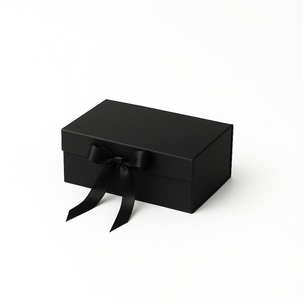 Caja de regalo imantada con lazo