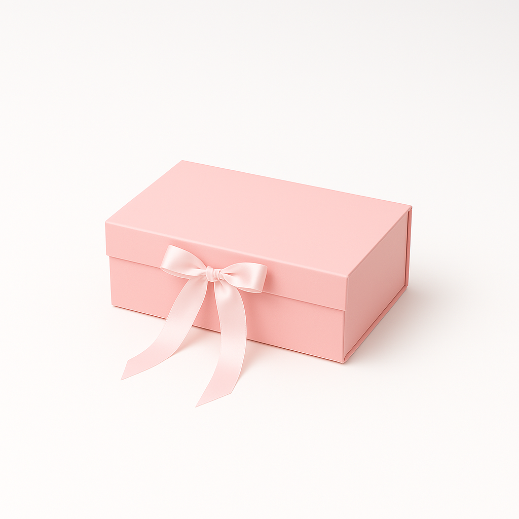 Caja de regalo imantada con lazo